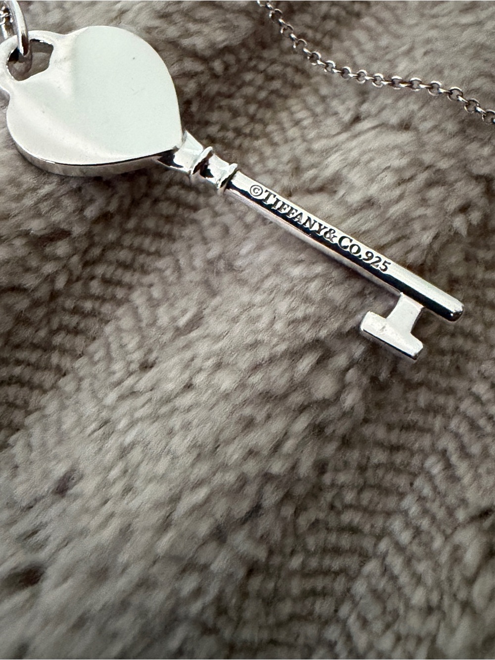 Tiffany & Co. Sterling Silver Heart Key Necklace - Silver - Picture 4 of 6